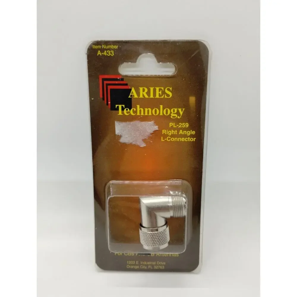 Aries Technology PL-259 Right Angle L- Connector for CBs and CB Antennas